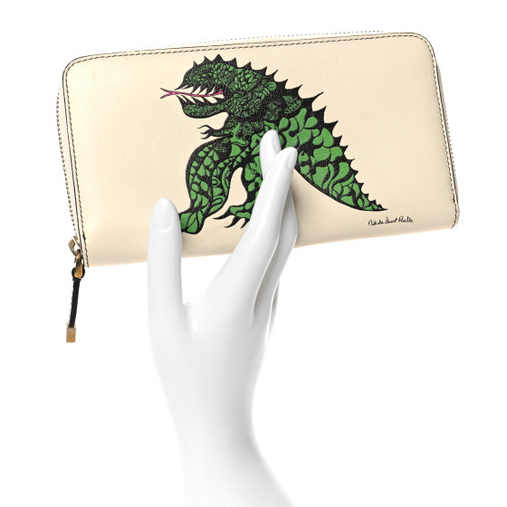 豊富な商品から CHRISTIAN DIOR Zip Dragon Phalle Saint De Niki Calfskin 小物