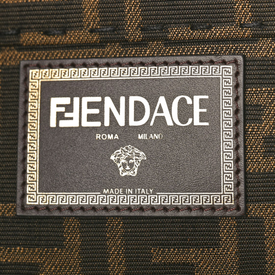 FENDI X VERSACE Fabric Jacquard Calfskin Plexiglass Fendace