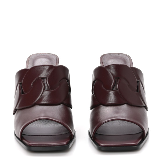 サンダル・ミュール HERMES Sandali Hanna 95 HERMES Nappa Hanna 95 Sandal 38 Marron Mahogany 1507059