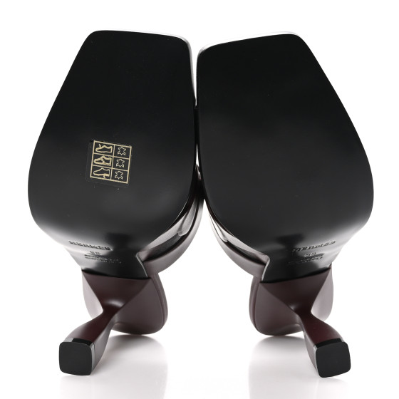 HERMES Nappa Hanna 95 Sandal 38 Marron Mahogany 1507059
