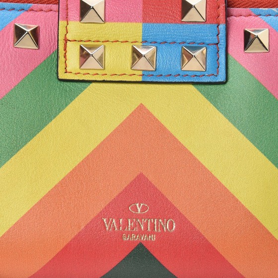 VALENTINO GARAVANI Vitello 1973 Rockstud Wristlet Wallet