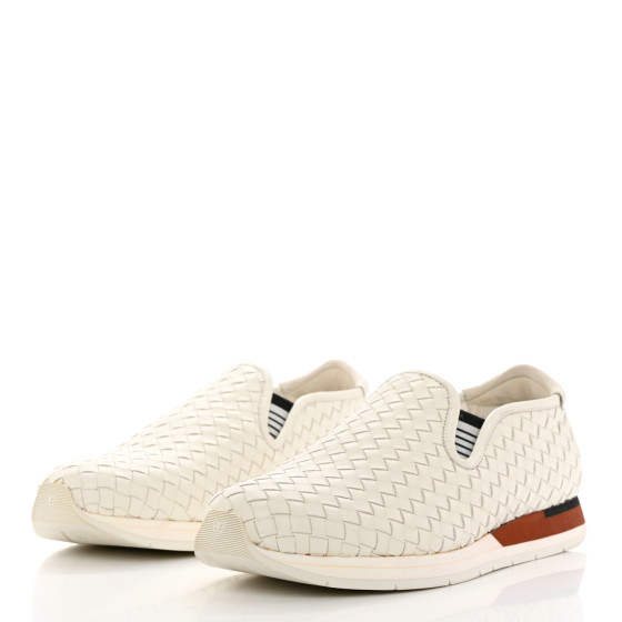 BOTTEGA VENETA Nappa Intrecciato Mens Slip On Sneakers 44