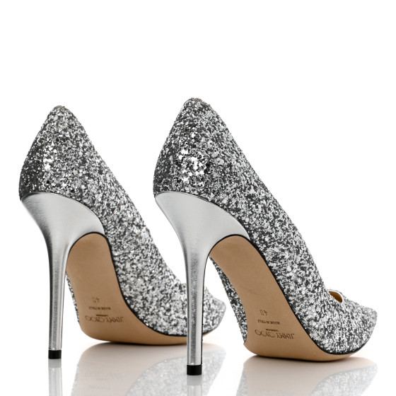 70%オフセールJIMMY CHOO ABEL100 GLITTER PUMPS Jimmy Choo Abel Glitter Point-Toe Pumps Size 7.5 - Consigned