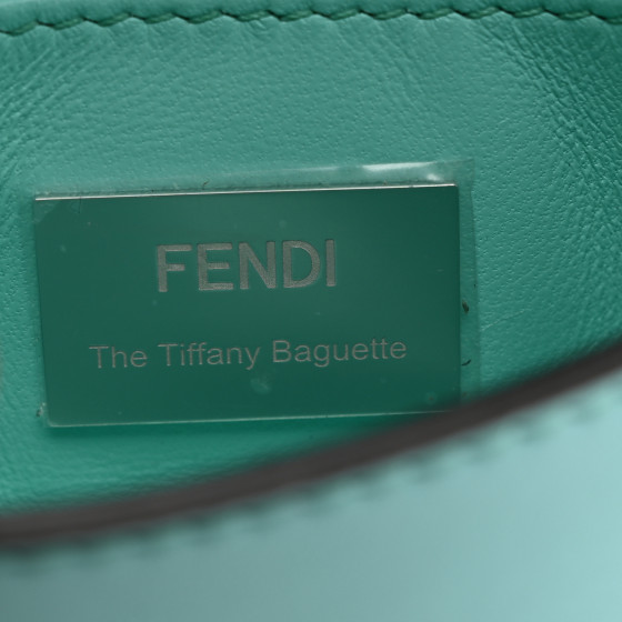 FENDI X TIFFANY Vitello Seta Sterling Silver Nano Maxi