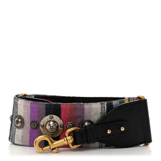 CHRISTIAN DIOR Canvas Embroidered Studded Rainbow J'Adior