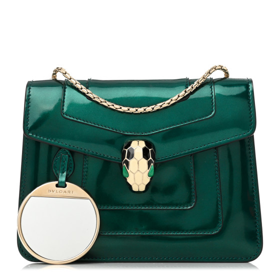 BULGARI Patent Serpenti Forever Crossbody Emerald 1632416