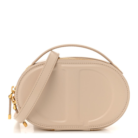 CHRISTIAN DIOR Calfskin CD Signature Oval Crossbody Camera