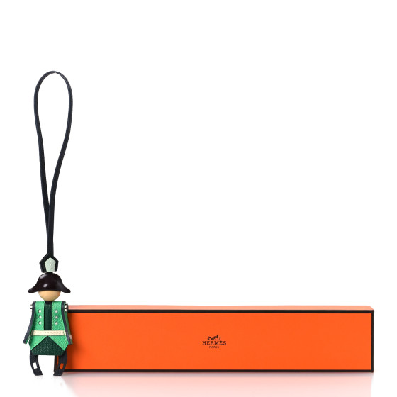 HERMES Epsom Chevre Mysore Artificer Bag Charm Ardoise Rouge