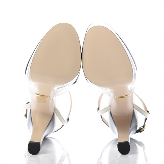 GUCCI Calfskin Angel T-Strap Platform High Heel Pumps 35