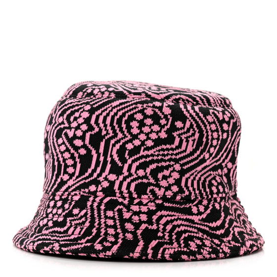 【イタリア製】PRADA Maglia Jacquard Bucket Hat PRADA Maglia Jacquard Metal Triangle Logo Womens Bucket Hat