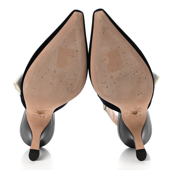 CHRISTIAN DIOR Velvet Ribbon J'Adoir Slingback 65mm Pumps 37