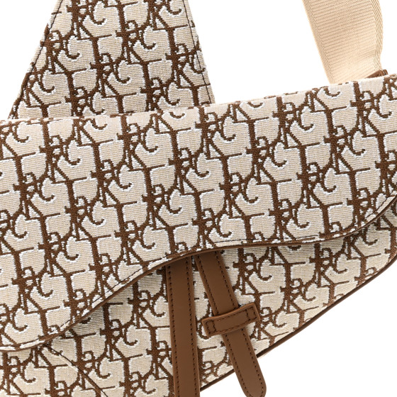 CHRISTIAN DIOR X CACTUS JACK Oblique Saddle Bag Coffee