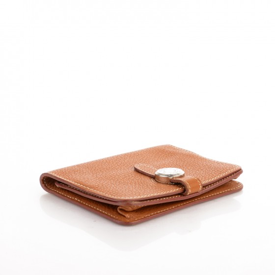＼＼関税、送料無料／／ Hermes Dogon Card Holder/ Gold HERMES Dogon Card Case gold Togo Leather – L'UXE LINK