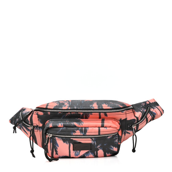 SAINT LAURENT Nylon Palm Tree Print Nuxx Crossbody Belt Bag