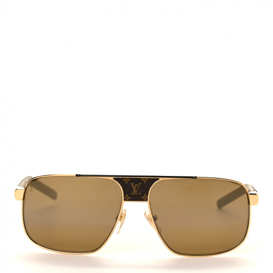 LOUIS VUITTON Monogram Pacific Sunglasses Z2338W Gold