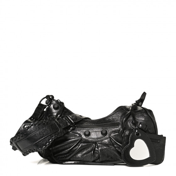 ショルダーバッグ・ポシェット BALENCIAGA LE CAGOLE S SHOULDER BAG IN ARENA LEATHER BALENCIAGA Agneau Arena Small Le Cagole Shoulder Bag Black