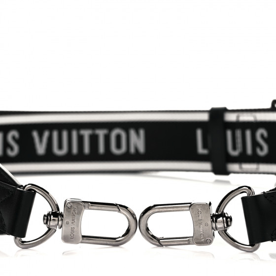 【Louis Vuitton】black buckle strap fastening【新品同様】 LOUIS VUITTON Nylon Jacquard Sporty Bandouliere Shoulder