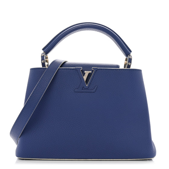 LOUIS VUITTON Taurillon Capucines BB Blue