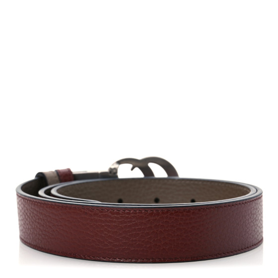 GUCCI Calfskin Double G Reversible 37mm Belt 85 34 Vintage