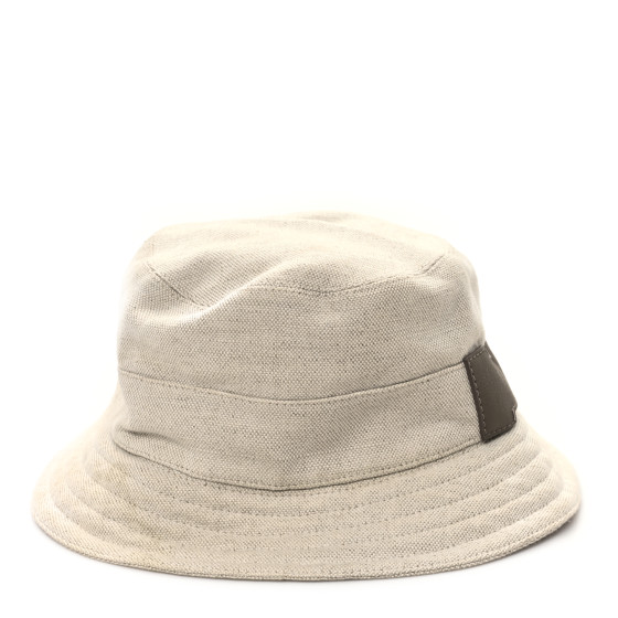 エルメス　バケットハット　59 HERMES Cotton Linen Bucket Hat 59 Beige 1690789 | FASHIONPHILE