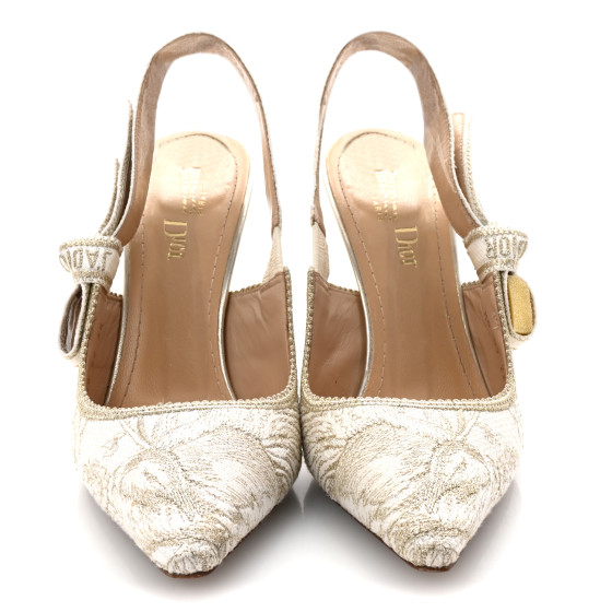CHRISTIAN DIOR Cotton Ribbon Toile De Jouy J'Adior Slingback