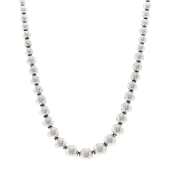 TIFFANY Sterling Silver HardWear Graduated Ball Necklace