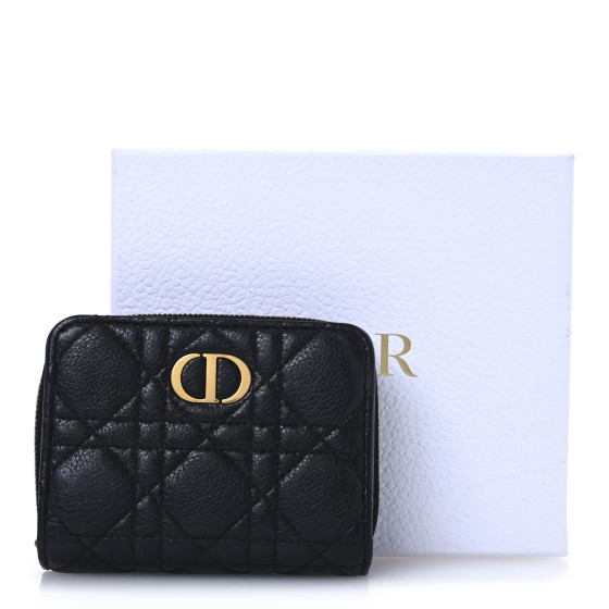 CHRISTIAN DIOR Grained Calfskin Supple Cannage Caro Scarlet