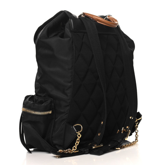 BURBERRY Nylon Large Rucksack Backpack Black 1684300