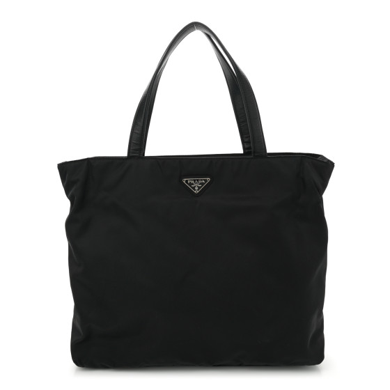 PRADA Tessuto Nylon Saffiano Shopping Tote Black 1690861