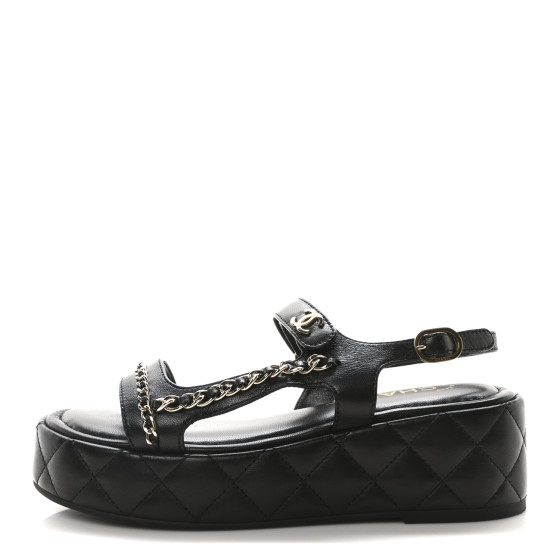靴 Chanel Black Suede Platform Sandals Chanel Black Suede Platform Sandals Size 6.5/37 | Yoogi's Closet