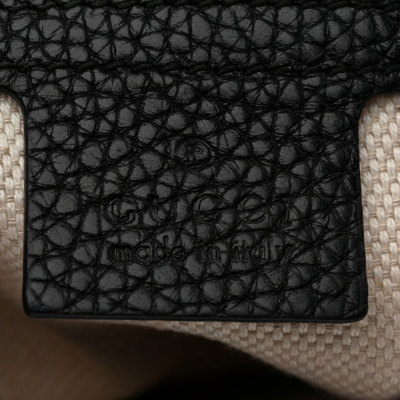 バッグ usermagmlil999kmic08 GUCCI Pebbled Calfskin Medium Soho Flap Crossbody Black