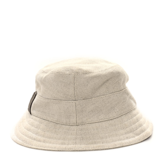 HERMES ハット HERMES Cotton Linen Bucket Hat 59 Beige 1690789 | FASHIONPHILE