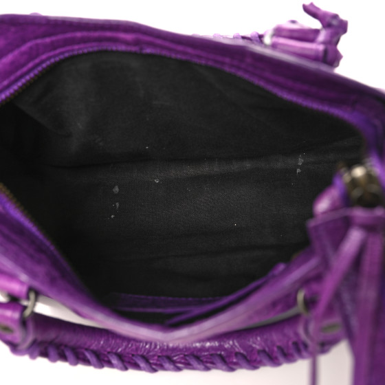 BALENCIAGA Agneau Classic Hardware Mini City Ultraviolet
