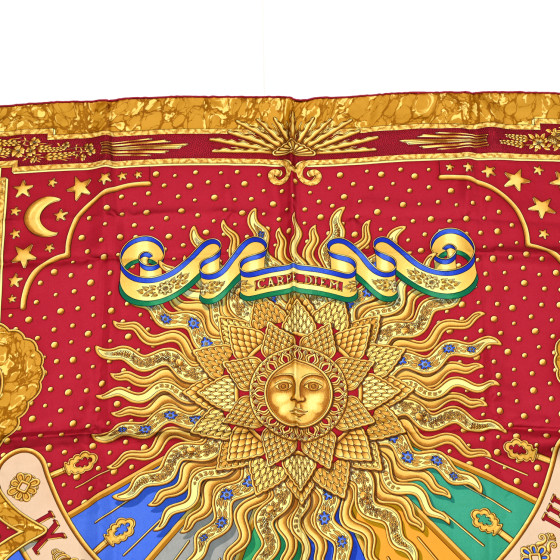HERMES Silk Carpe Diem Scarf 90 1686712 | FASHIONPHILE