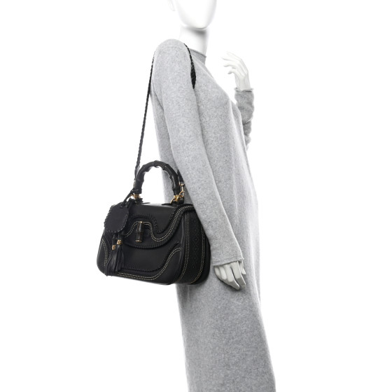 Bamboo handle flap bag／ブラックデニム s-l400.jpg