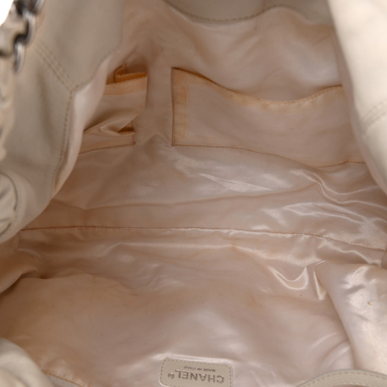 Coco  CHANEL Calfskin Baby Coco Cabas White 1684621 | FASHIONPHILE
