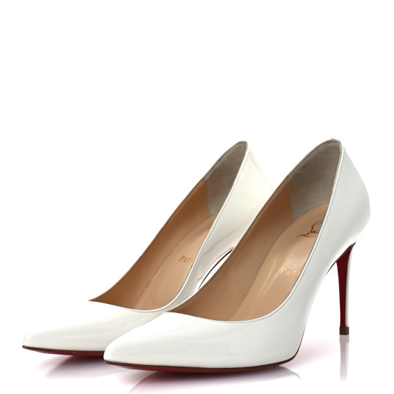 CHRISTIAN LOUBOUTIN Patent So Kate 85 Pumps 37.5 White