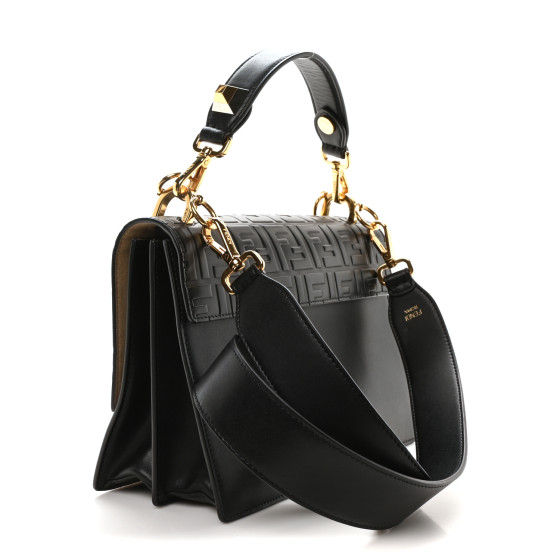 FENDI Vitello Liberty FF 1974 Embossed Kan I Shoulder Bag