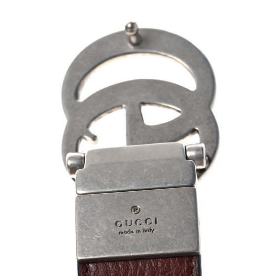 GUCCI Calfskin Double G Reversible 37mm Belt 85 34 Vintage