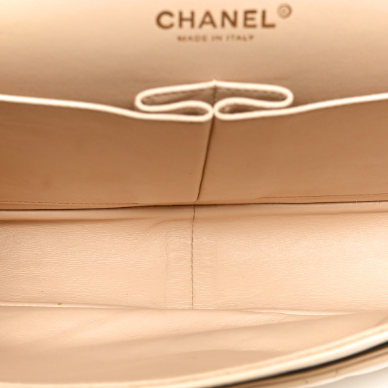 CHANEL Lambskin Quilted Jumbo Double Flap Beige 1693318