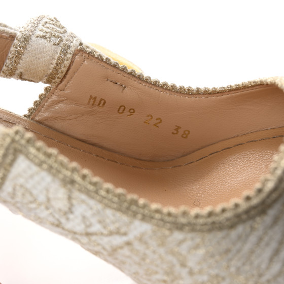 CHRISTIAN DIOR Cotton Ribbon Toile De Jouy J'Adior Slingback