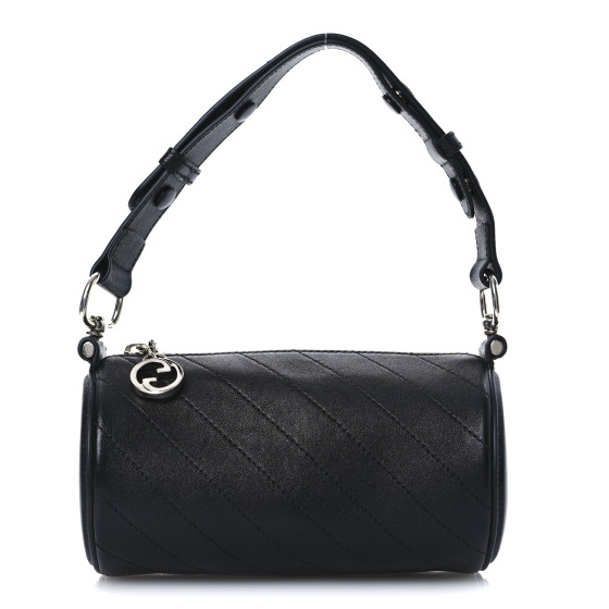 GUCCI Sakai Be Green Calfskin Diagonal Stitched Mini Blondie
