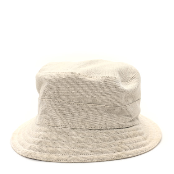 エルメス　バケットハット　59 HERMES Cotton Linen Bucket Hat 59 Beige 1690789 | FASHIONPHILE