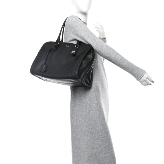 ALEXANDER MCQUEEN Pebbled Calfskin Large Skull Padlock Zip