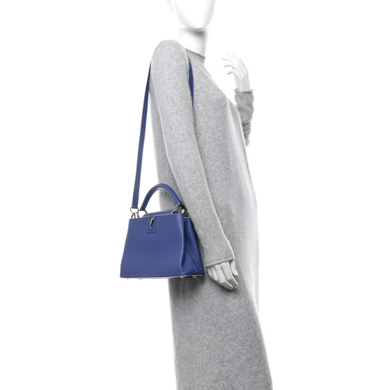 LOUIS VUITTON Taurillon Capucines BB Blue