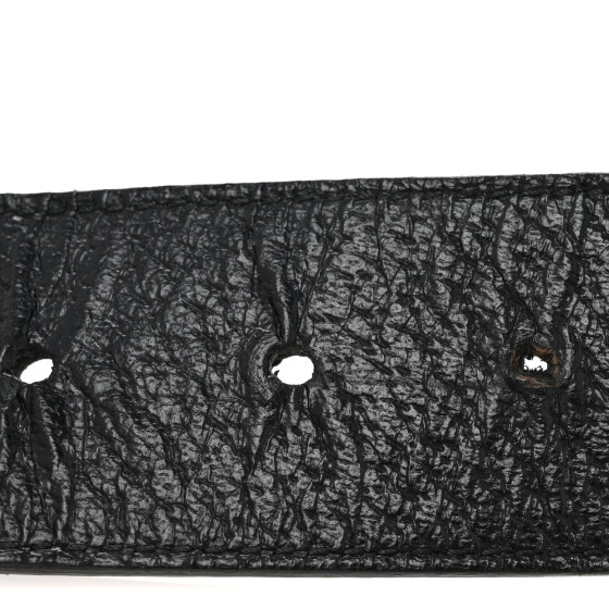 GUCCI ブラックレザー ベルト 95/38 GUCCI Textured Calfskin Double G 40mm Belt 95 38 Black