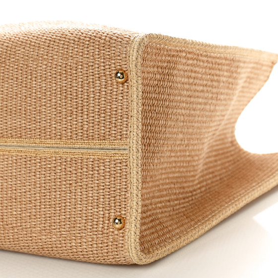 FENDI Straw Vitello King Plexiglass Woven Large Fendi
