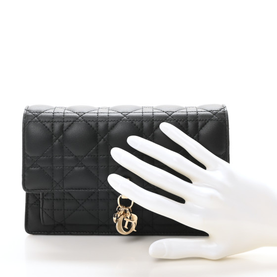 Christian Dior Chain Bag 袋付き CHRISTIAN DIOR Lambskin Cannage Chain My Dior Daily Chain