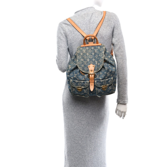 LOUIS VUITTON Denim Sac a Dos Backpack GM Blue 1675491