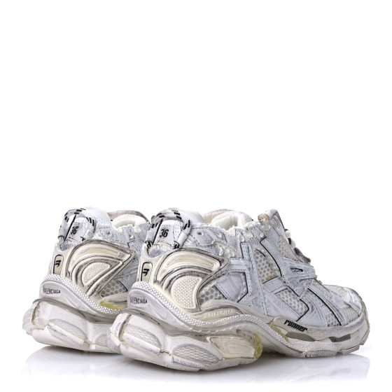 BALENCIAGA Mesh Rubber Monocolor Womens Runner Sneakers 36